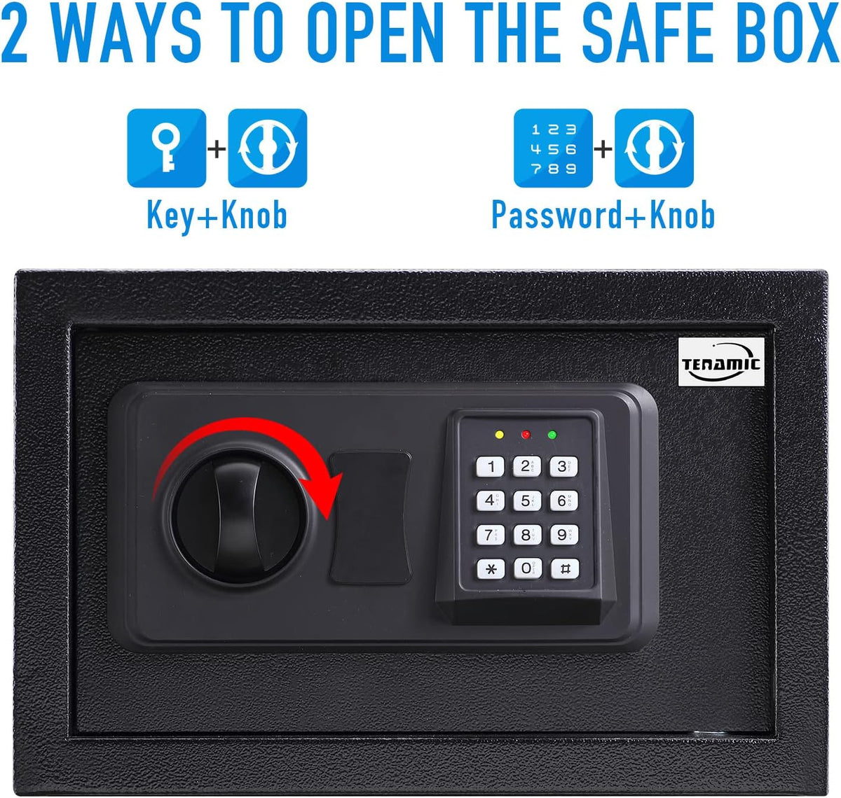 Fingerprint Safe Box 3.83 Cubic Feet with Separate Lock Box and Bottom Compartment L661