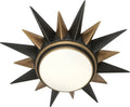 Two Light Flushmount in Deep Patina Bronze with Warm Brass L703238
