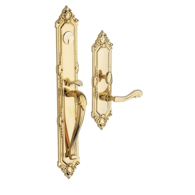 Lifetime Polished Brass Double Cylinder Mortise Handleset Trim Set U3432