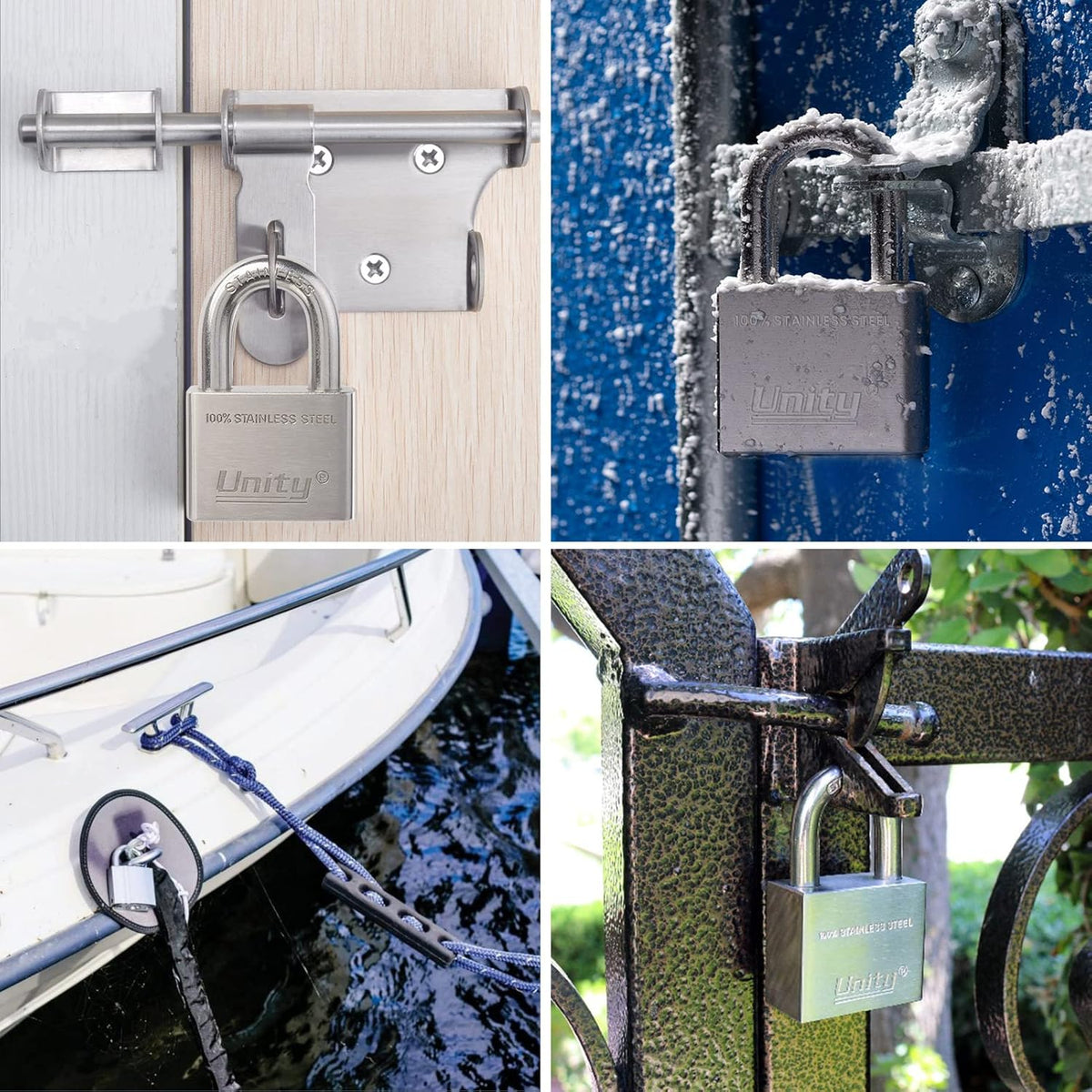 100% Stainless Steel Keyed Alike Marine Lock, Pack of 2 (50mm) J903303