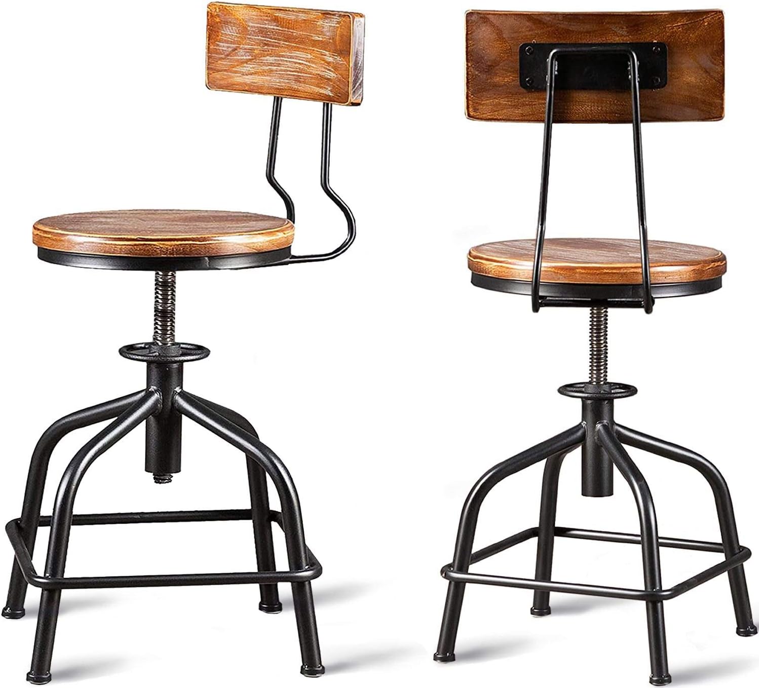 Black Metal Bar Stool Set of 2 B79551