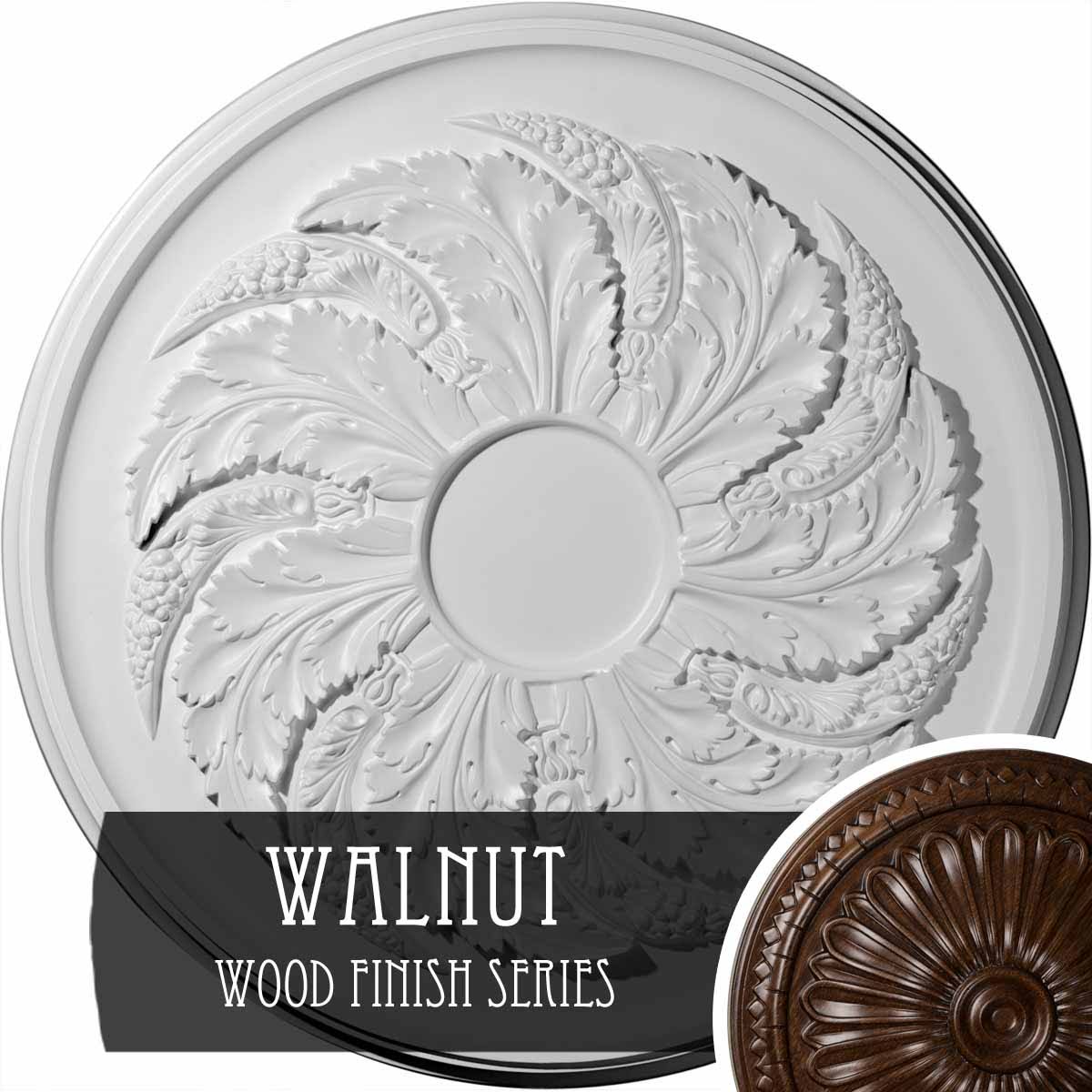 Walnut Hand-Painted Ceiling Medallion R6018
