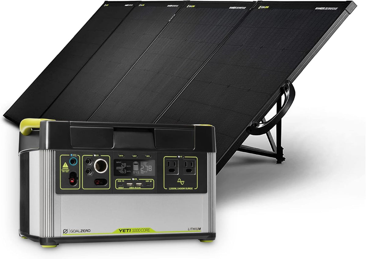 Portable Power Station, 1000 W, Solar-Powered Generator K2352
