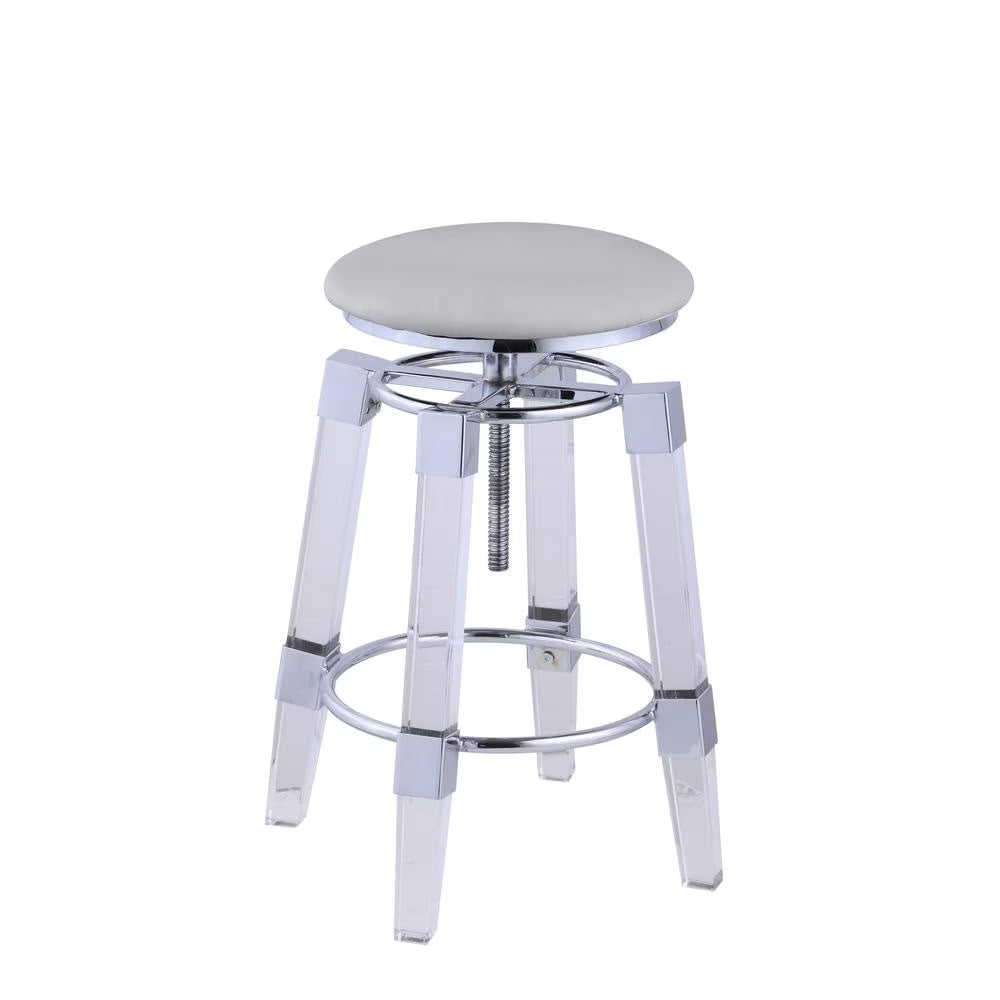 Adjustable Stool with Upholstered Seat, Gray H786133