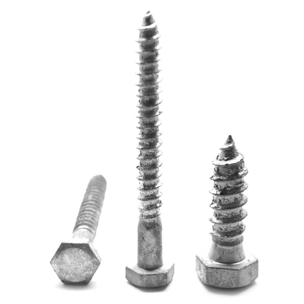 1/2x22-6 x 2x22 Hex Lag Screw Low Carbon Steel Hot Dip Galvanized Pk 225 Z98292