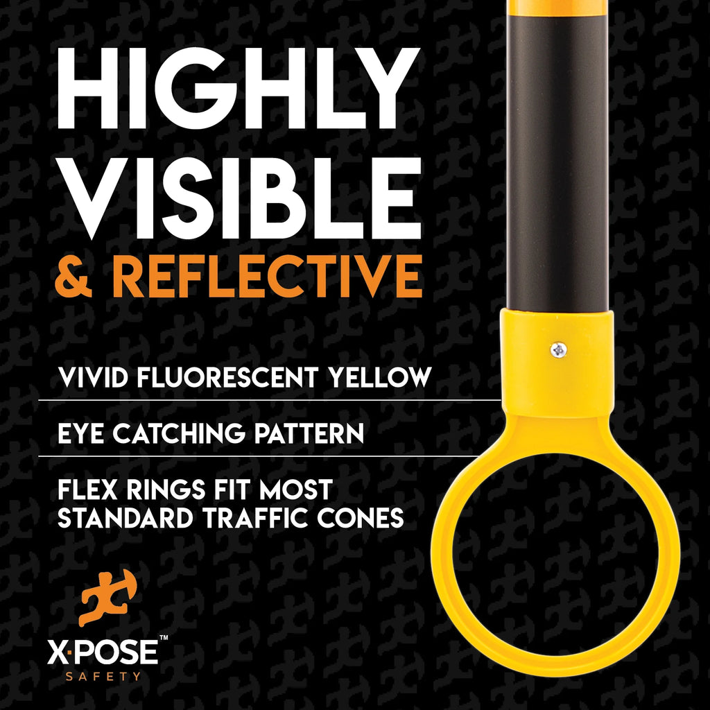 Yellow and Black Retractable Safety Barrier Barricade J9657