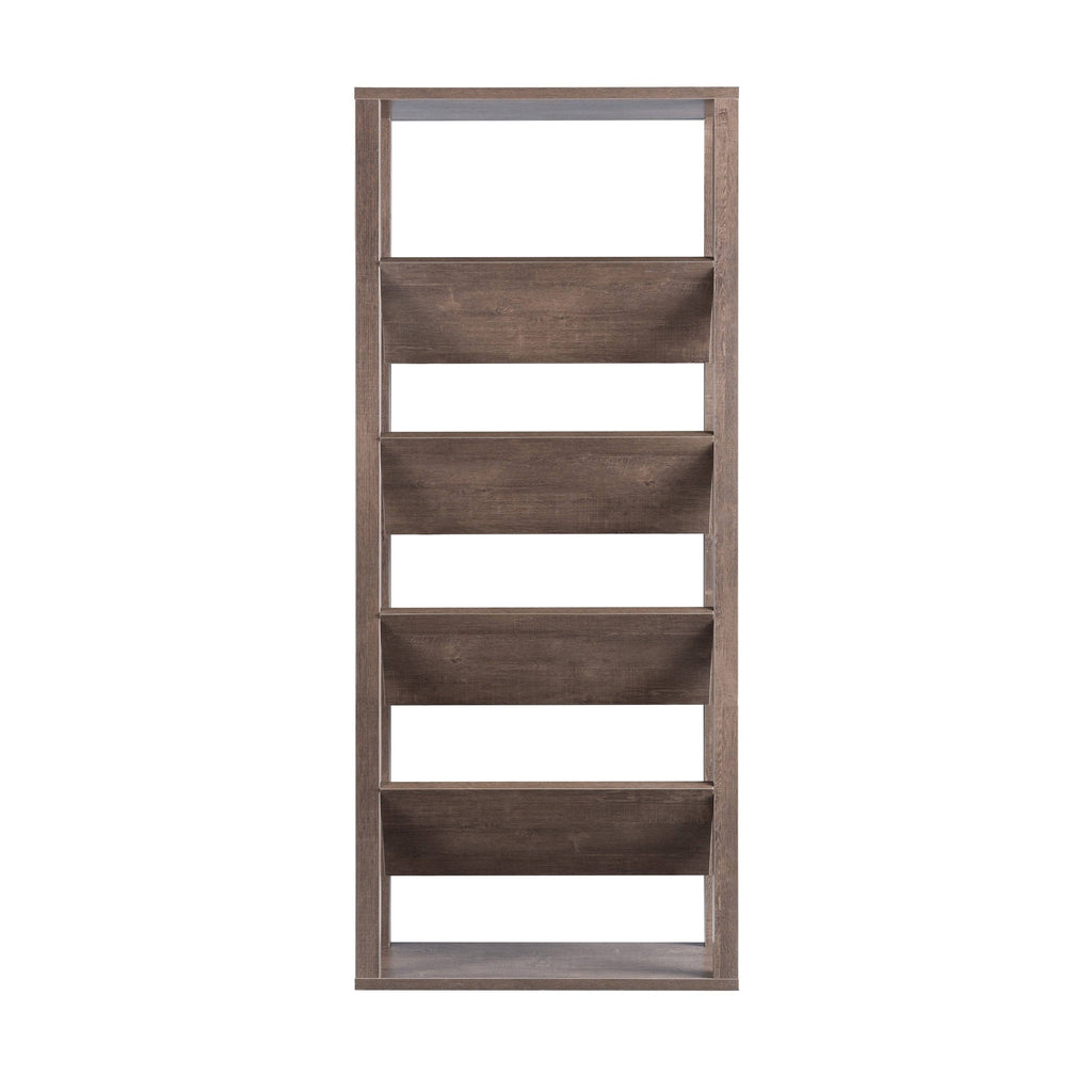 Walnut Oak 5-Shelf Bookcase F705
