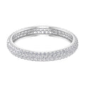 Micro Pave 1.75 CT Moissanite Full Eternity Ring 925 Sterling Silver US 7.00 A426343