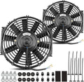 2x10 Inch Electric Radiator Cooling Fan 1350 CFM 12 Volts 80 Watts Pack of 2 U810517