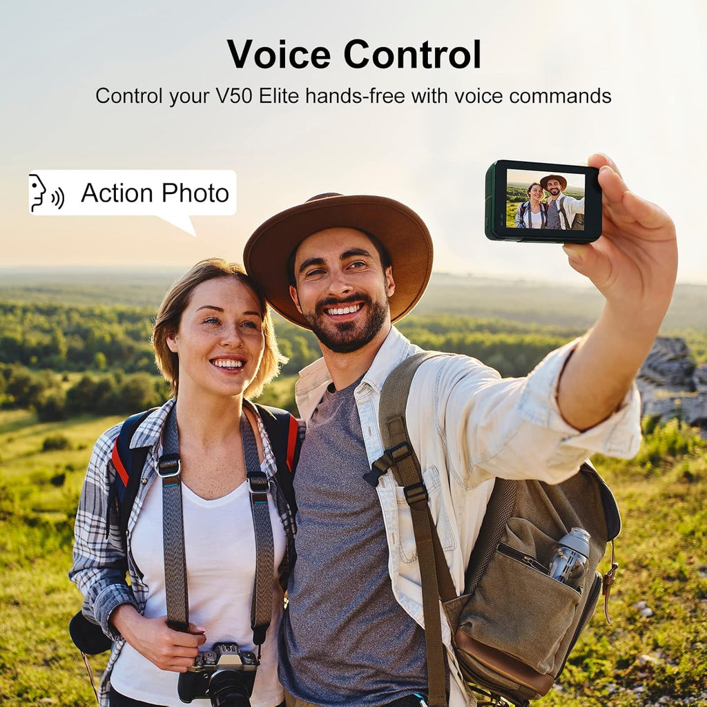 4K60FPS WiFi Action Camera with Dual Touch Screen Display H9672