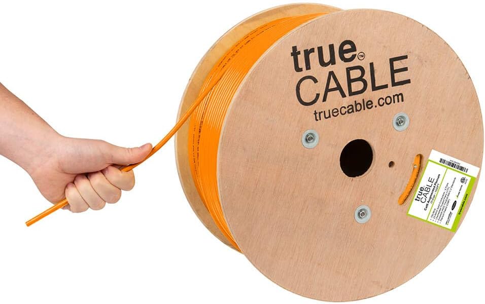 1000ft White 23AWG 4 Pair Solid Bare Copper Bulk Ethernet Cable Q146751