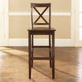 Mahogany X-Back Bar Stool Set of 2 Q696206