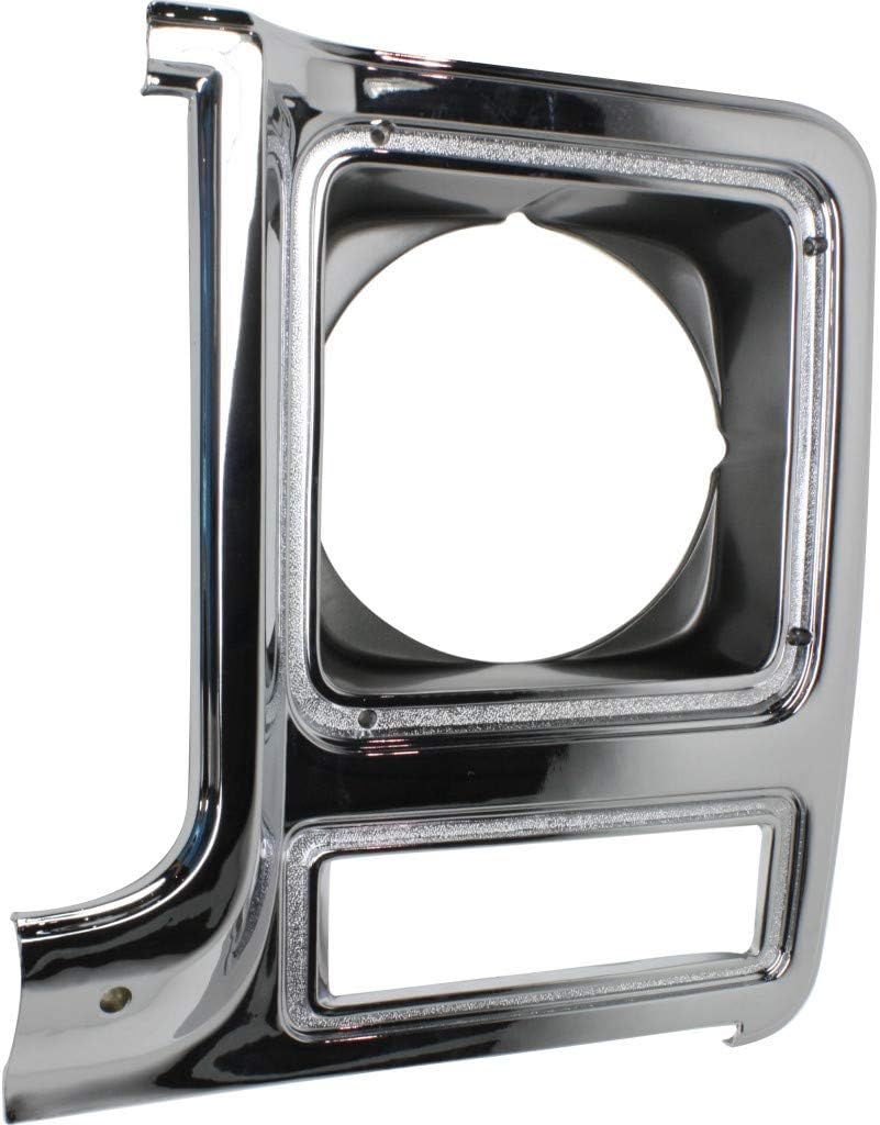 Chrome & Painted Dark Argent Headlight Door for Chevy C10 C20 C30 1979 1980 Driver Side Pack of 2 A1164