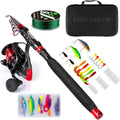 Telescopic Fishing Rod and Reel Combo with Carrier Case Bag R711308