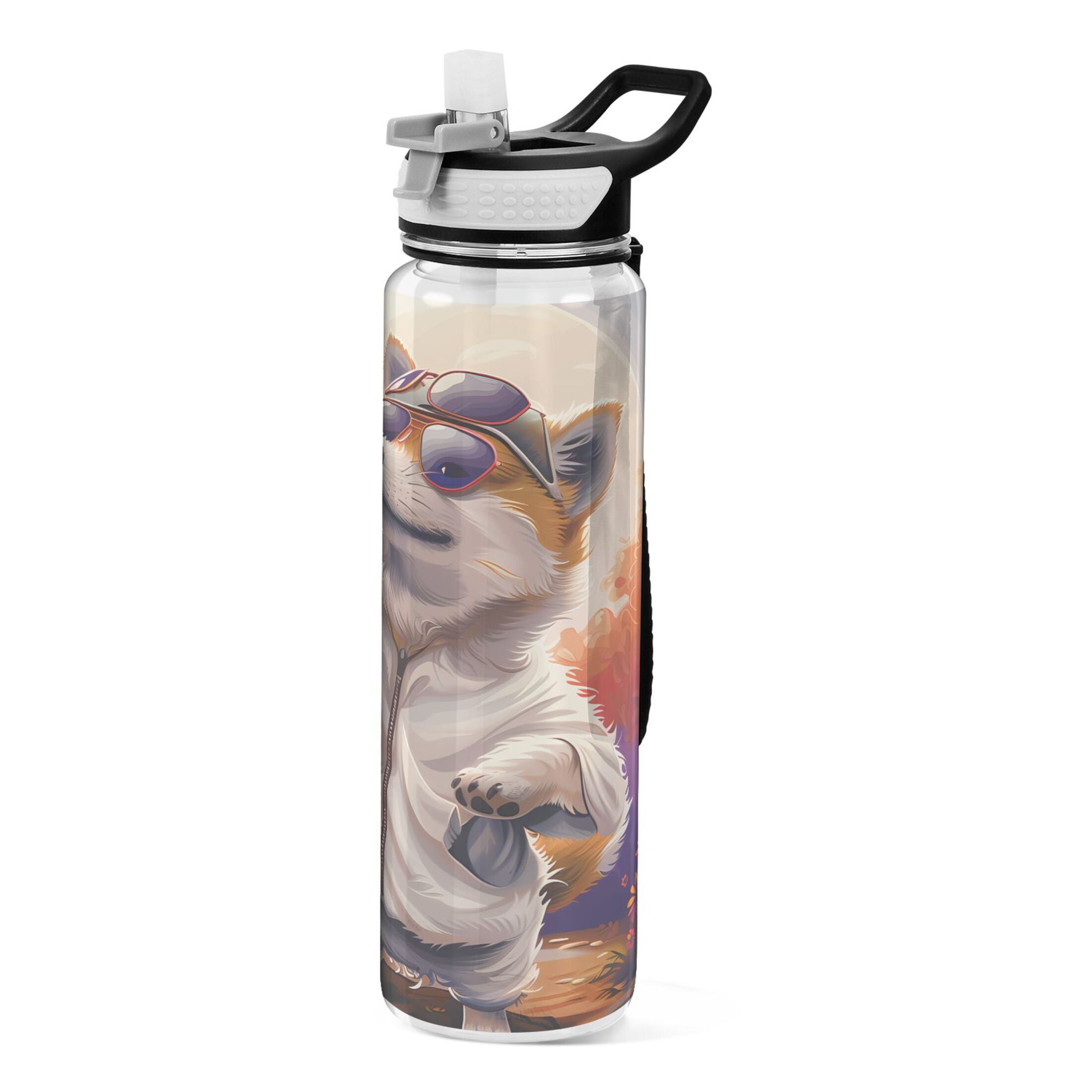 32oz Clear Tritan Sports Water Bottle with Straw S6579