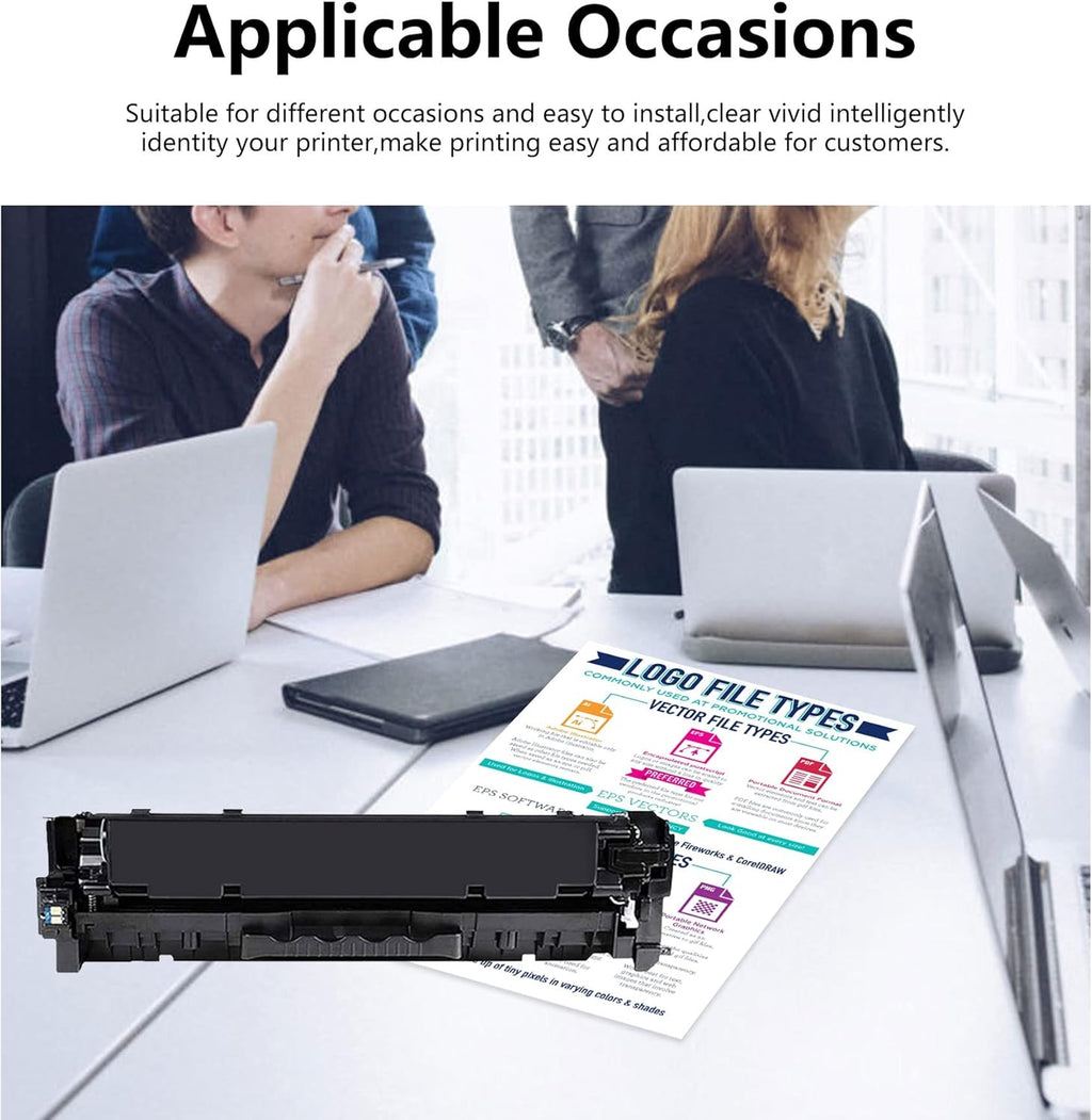 2-Black 304A CC530A Toner Cartridge Replacement for HP CM2320n CM2320fxi CM2320nf CP2025 CP2025n CP2025dn CP2025x Printer Y646