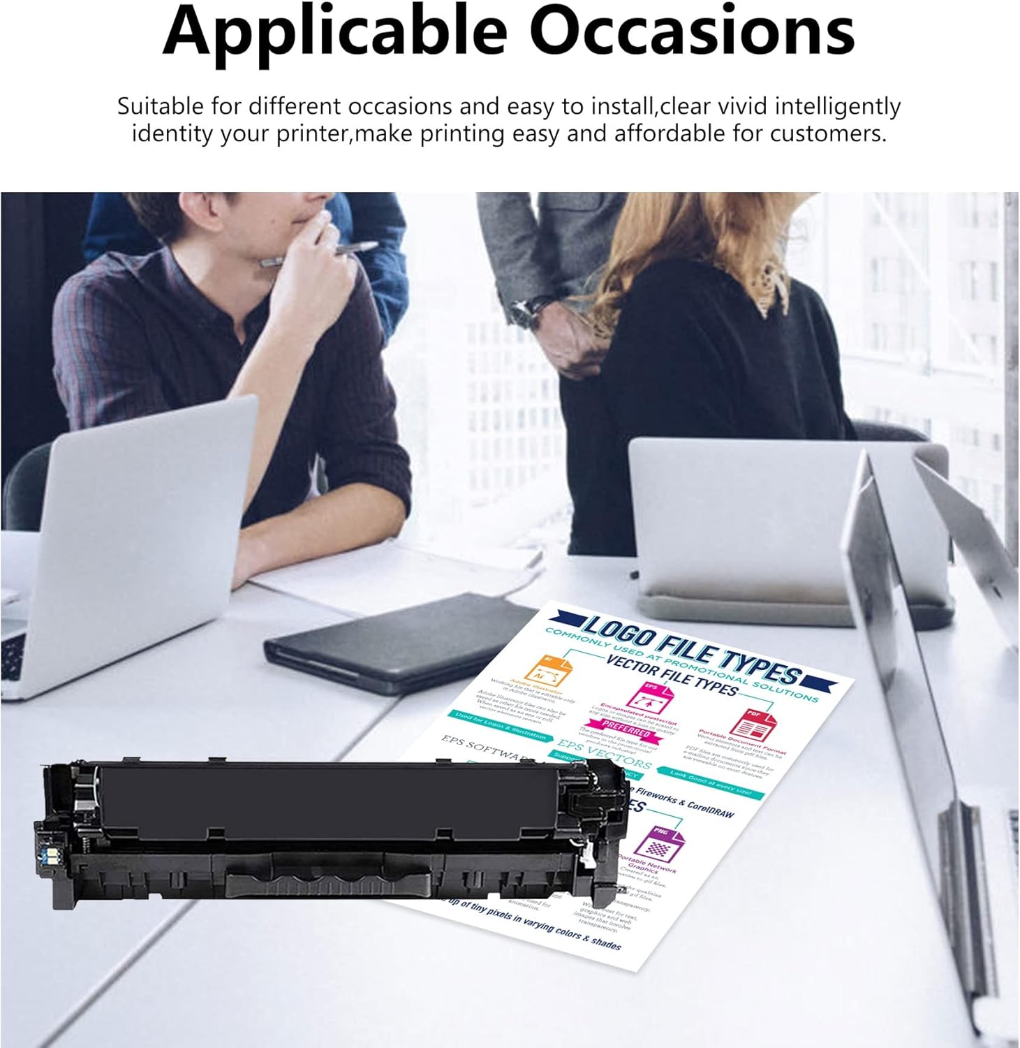 2-Black 304A CC530A Toner Cartridge Replacement for HP CM2320n CM2320fxi CM2320nf CP2025 CP2025n CP2025dn CP2025x Printer Y646