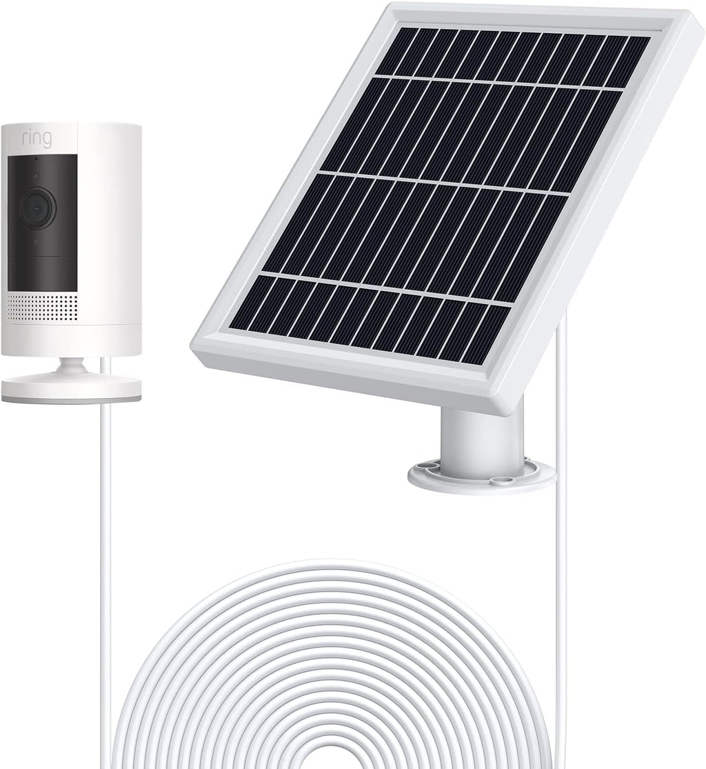 White 5 V 3.5W Solar Panel with Wall Mount and 12ft Power Cable F7009