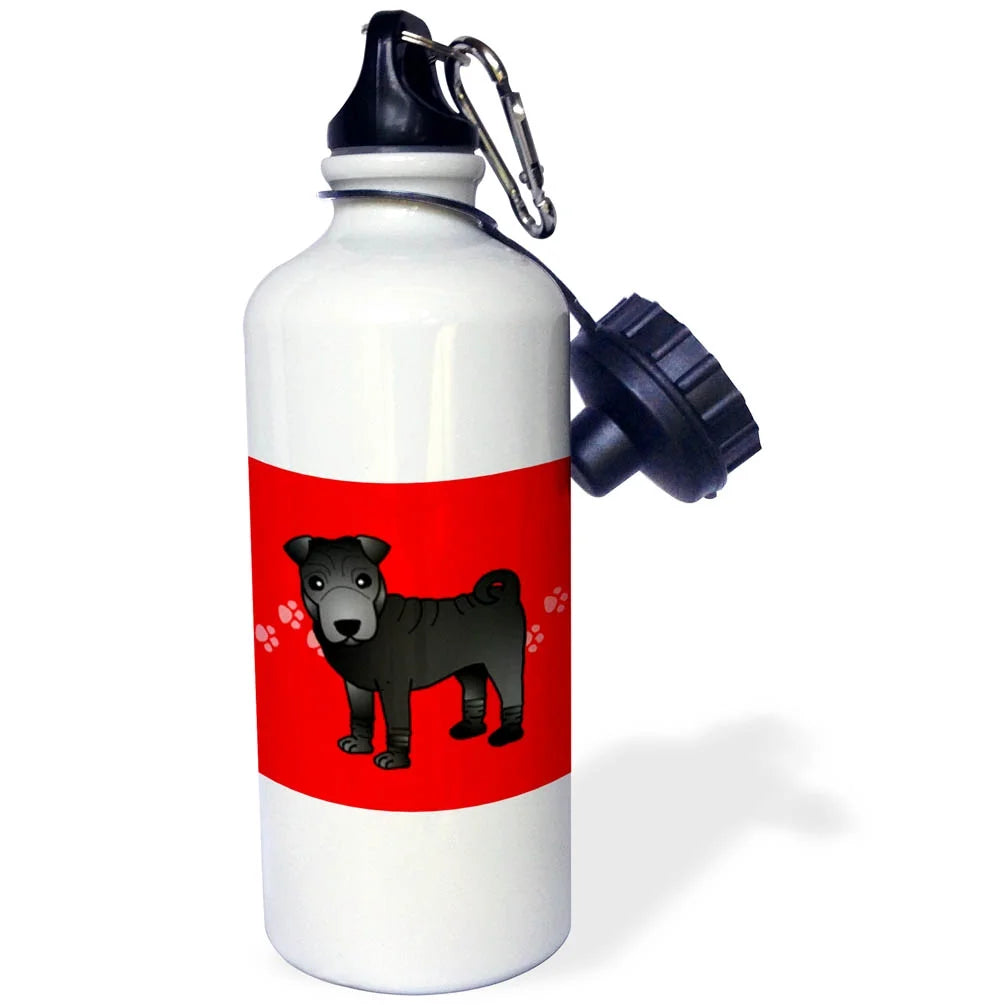 Black Paw Prints 21 oz Sports Water Bottle L407256