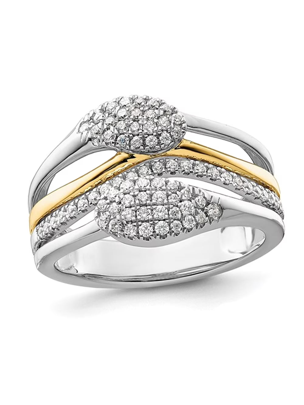 14K White and Yellow Gold Lab-Grown Diamond Ring P79806