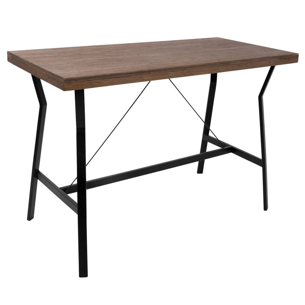 Industrial Walnut Wood Top Counter Table V245