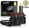 LED Headlight Bulbs 6000K 12000LM All-in-One Conversion Kit Pack of 2 S9531
