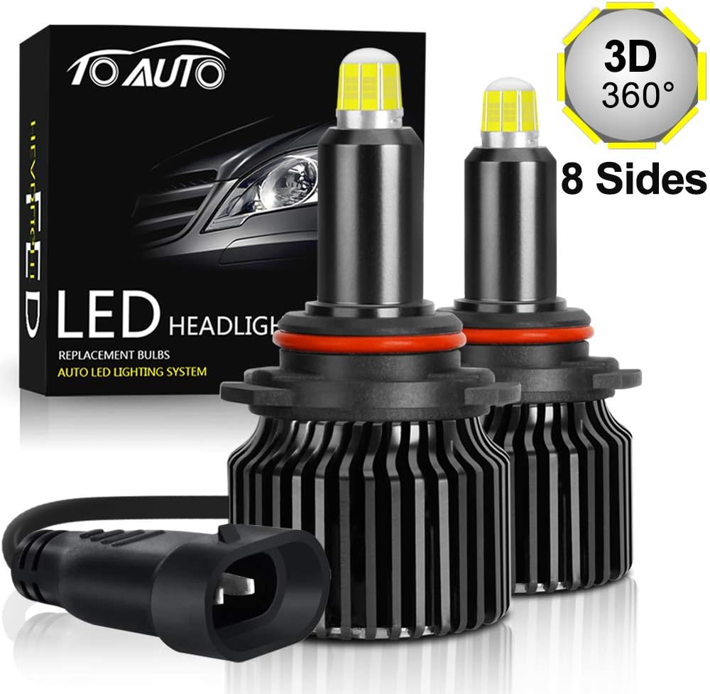 LED Headlight Bulbs 6000K 12000LM All-in-One Conversion Kit Pack of 2 S9531