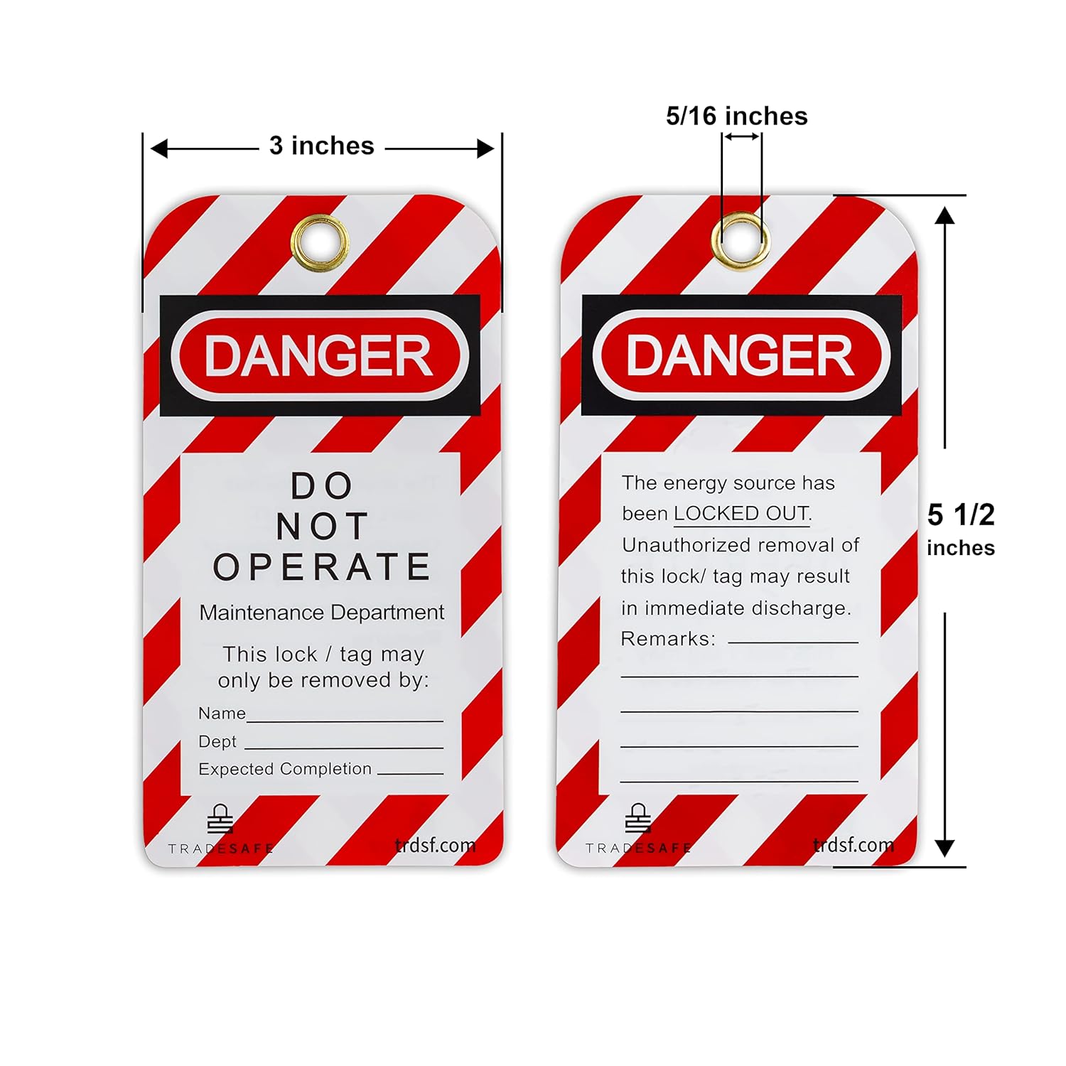Lockout Tagout Kit with Hasps, Loto Tags, Red Safety Padlocks (2 Keys Per Lock) I872