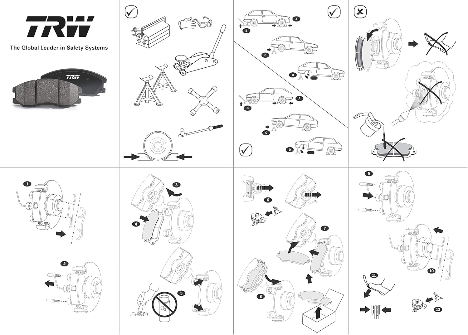 Disc Brake Pad Set, Black E16040