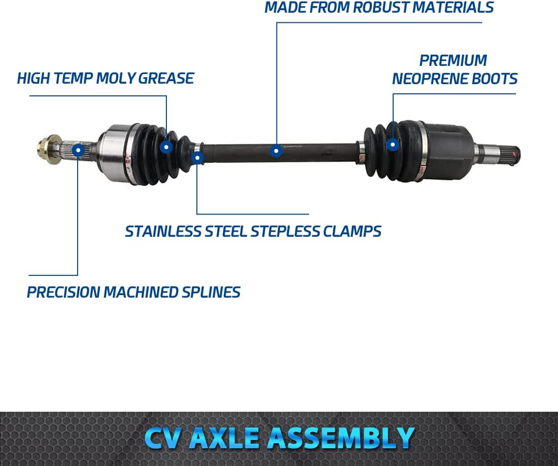 Front Driver Side CV Axle Half Shaft Assembly for 2009-2013 Mazda 6-2.5L F132435