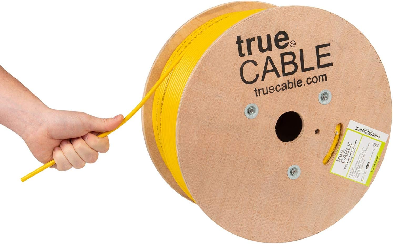 1000ft White 23AWG 4 Pair Solid Bare Copper Bulk Ethernet Cable Q146751