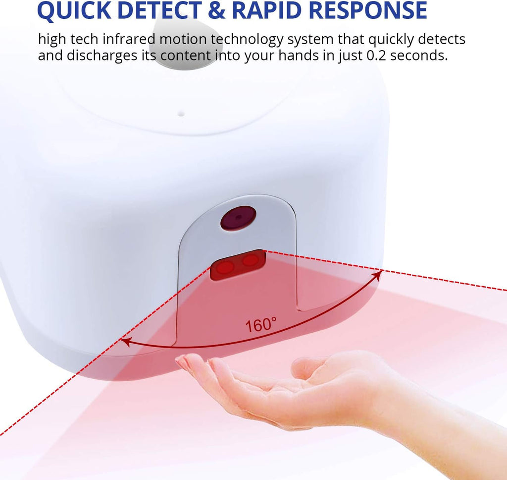 Touchless Hand Sanitizer Dispenser with Floor Stand and Drip Tray, Pack of 2 G8637