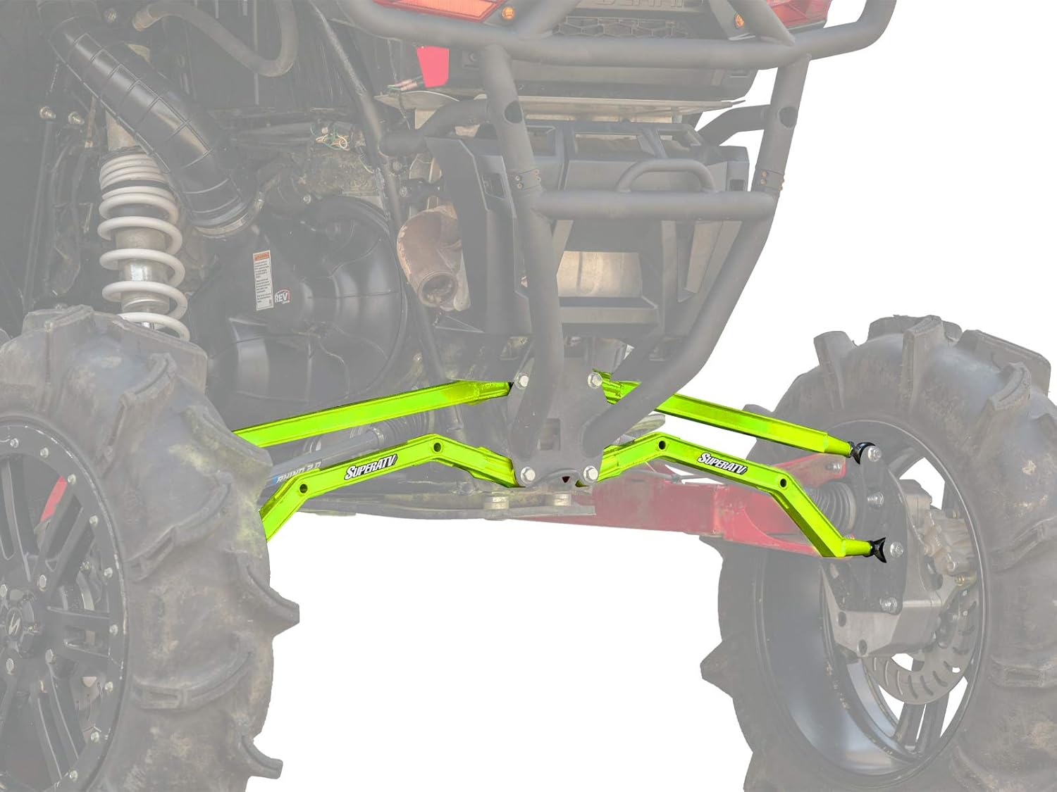 Red Heavy-Duty Boxed Rear Radius Arms for Polaris RZR XP 1000 C88406