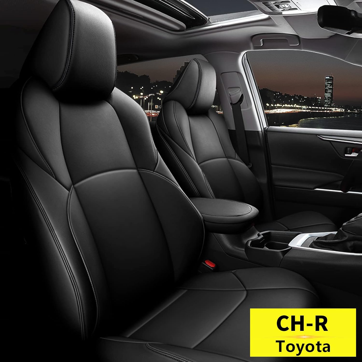 Faux Leather Car Seat Covers Full Set for Toyota C-HR I9354