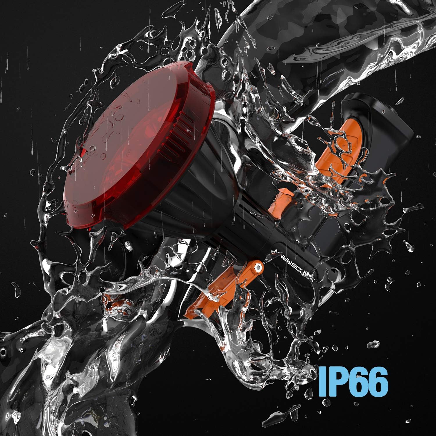 Rechargeable 4000 Lumen LED Spotlight with Detachable Red Light Filter W9175