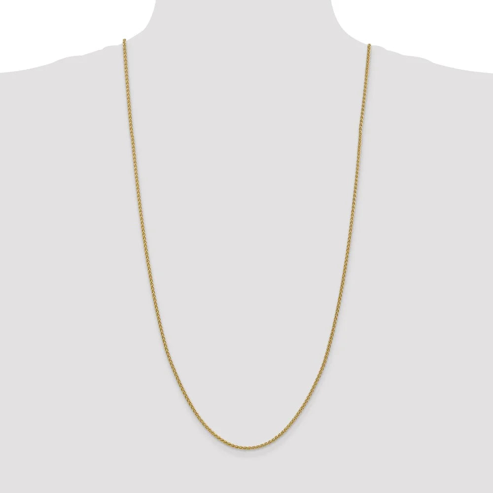 14kt Yellow Gold 2mm Spiga Chain 30 inch Lobster Clasp E901028