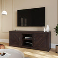 Gray Wash TV Stand with Two Shelves and Storage Cabinets D52188