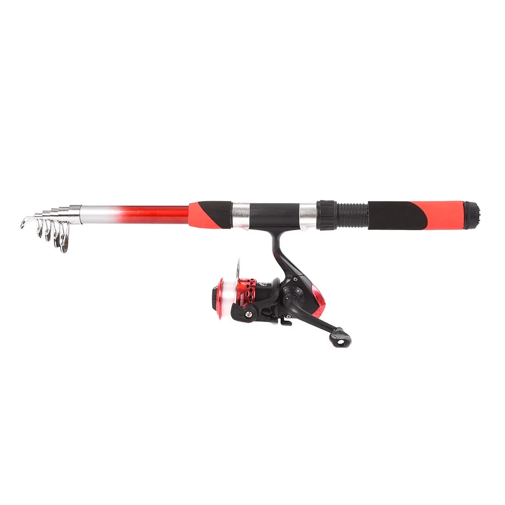 2.1m Telescopic Fishing Rods with 2PCS Reels Fishing Bag X2004
