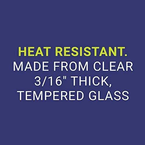 Rectangular Fire Pit Glass Wind Guard, 41x17 inch F3832