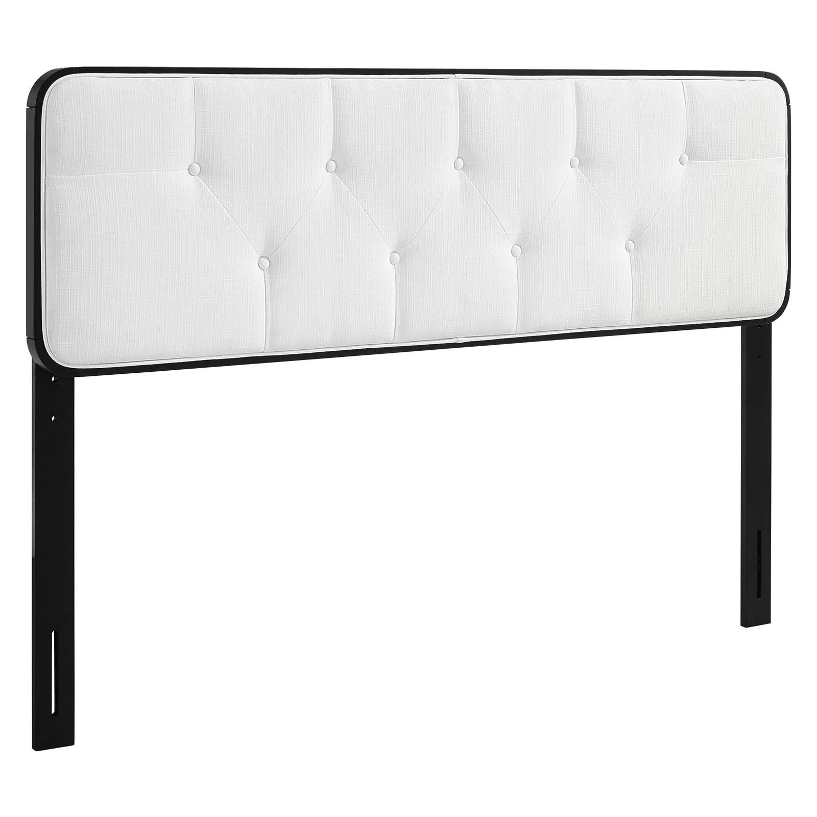 Tufted Twin Fabric and Wood Headboard K7323