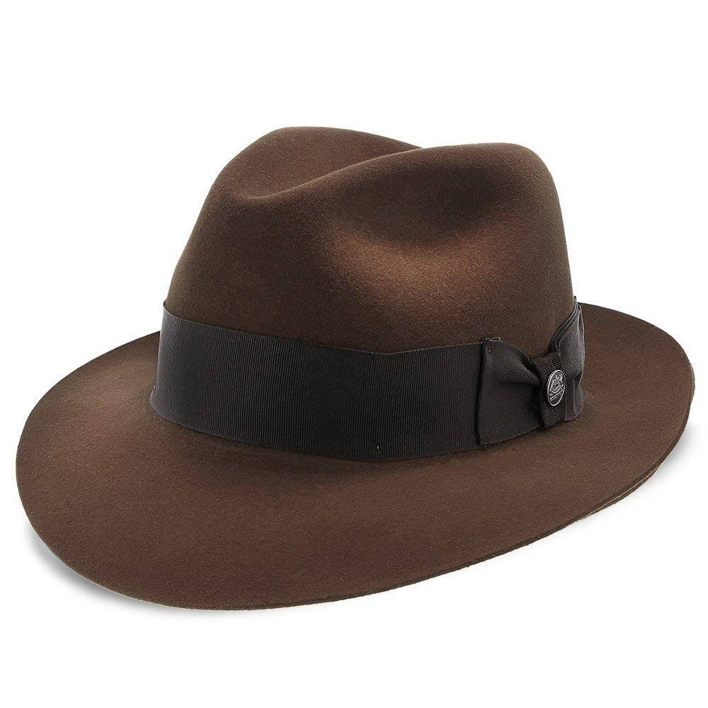 Navy Fur Felt Fedora Hat Y7923