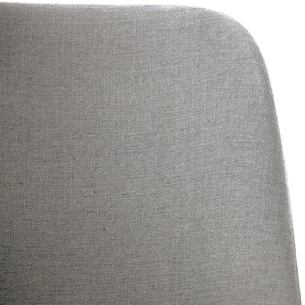 Linen Rounded Back Dining Chair Gray Y324