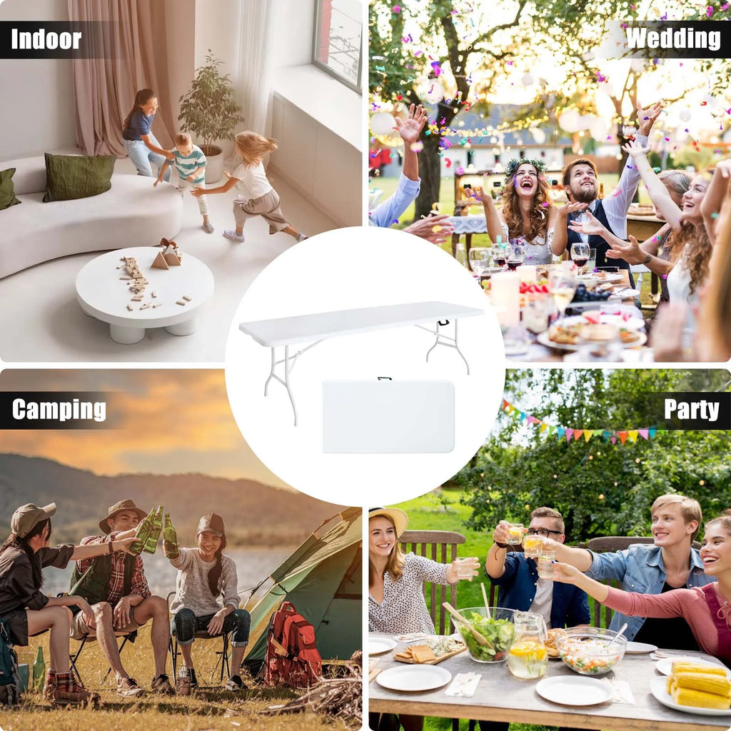 8ft Multi-purpose Outdoor Folding Picnic Table E820394