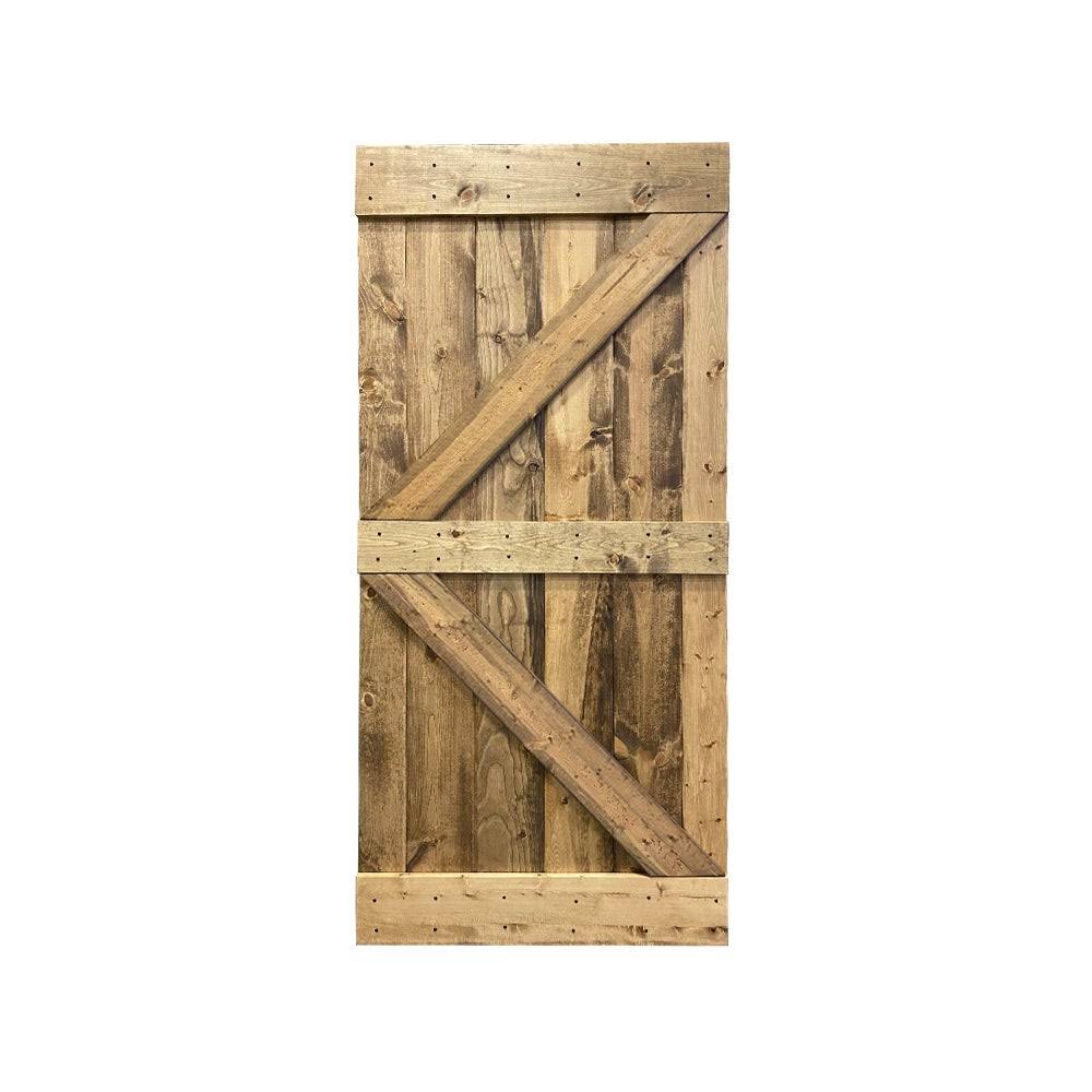 Espresso Solid Knotty Pine Wood Interior Sliding Barn Door Slab X508323
