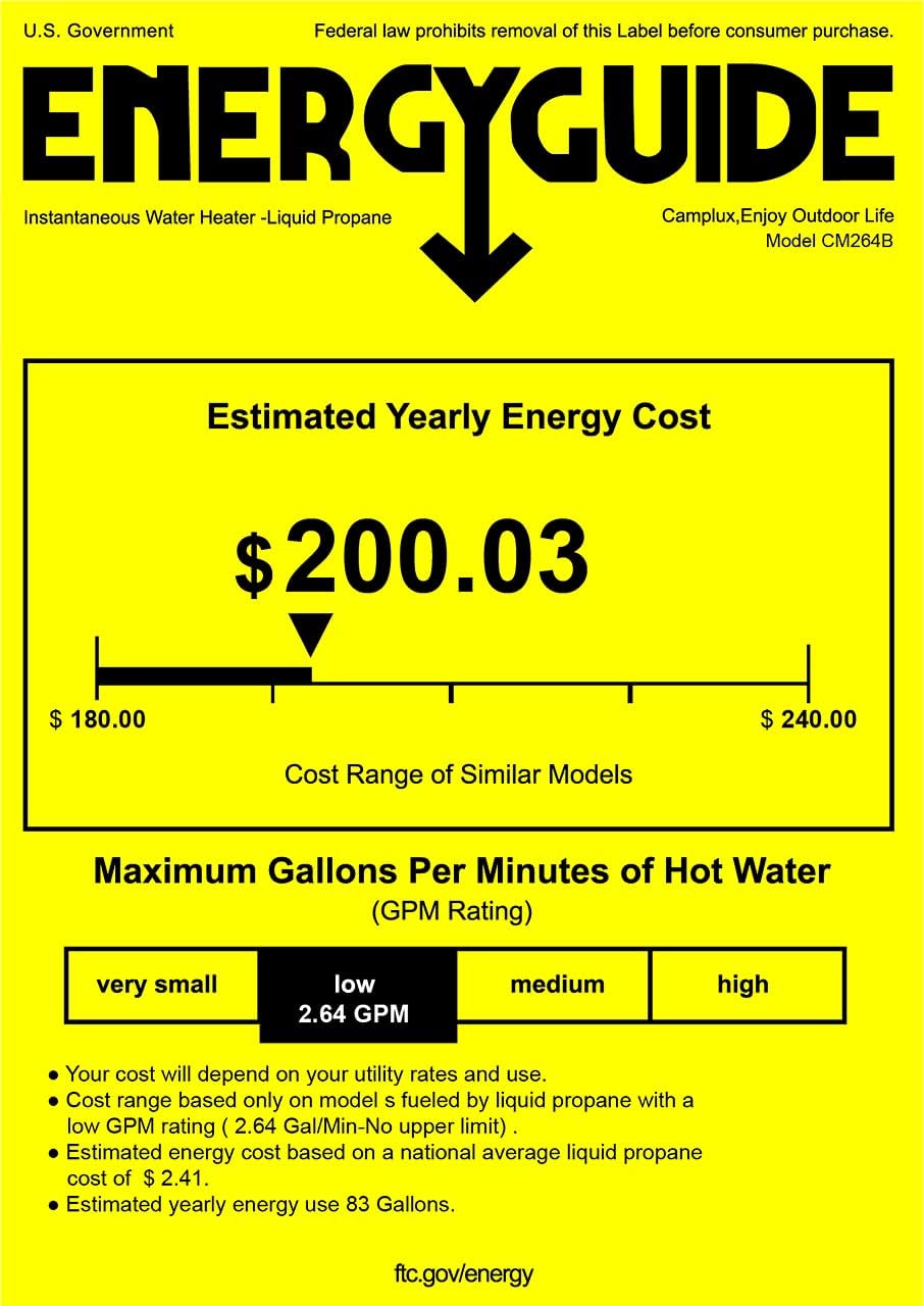 2.64 GPM Propane Tankless Water Heater K7251