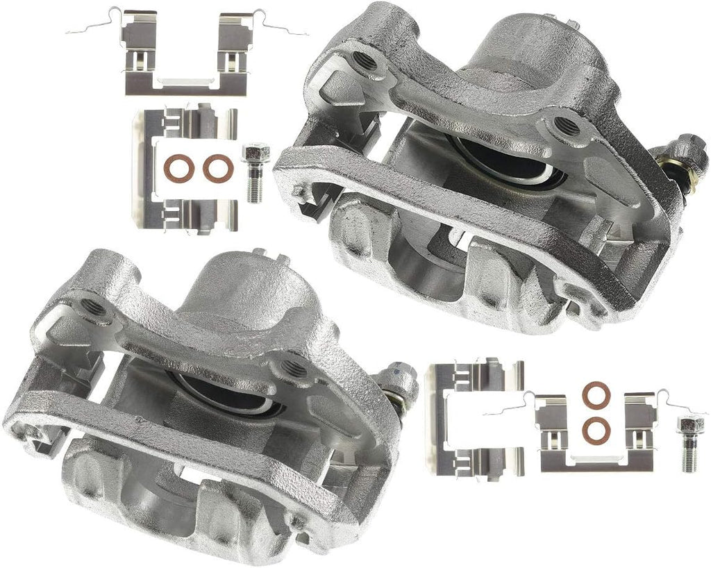 Disc Brake Caliper Assembly with Bracket Front Left Driver Side Pack of 2 N412840