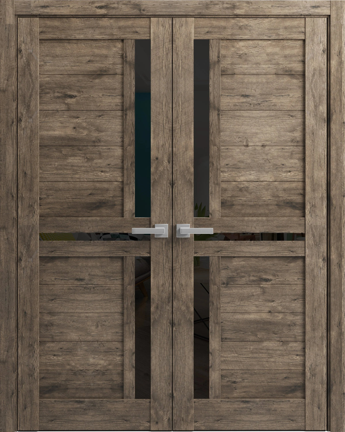 Solid French Double Doors 64 x 84 inches Wood Closet Bedroom Doors P777428