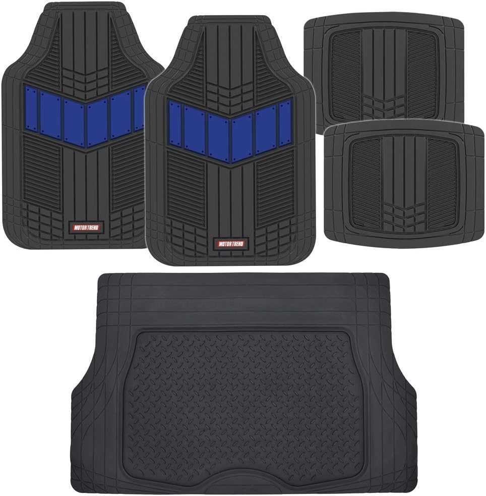 Gray Rubber Auto Floor Mats with Cargo Trunk Liner I93246