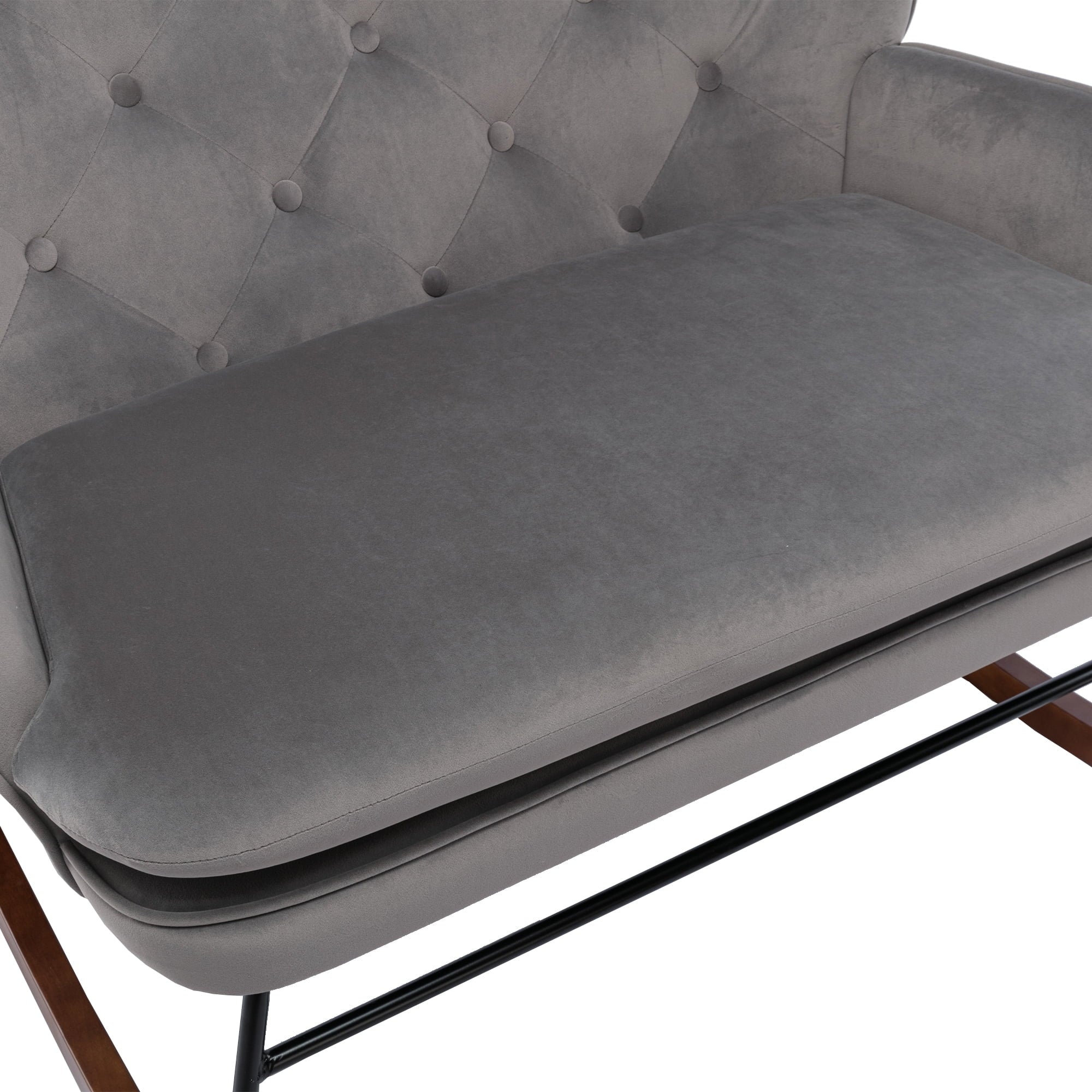 High Back Rocking Fabric Nursery Sofa F1551
