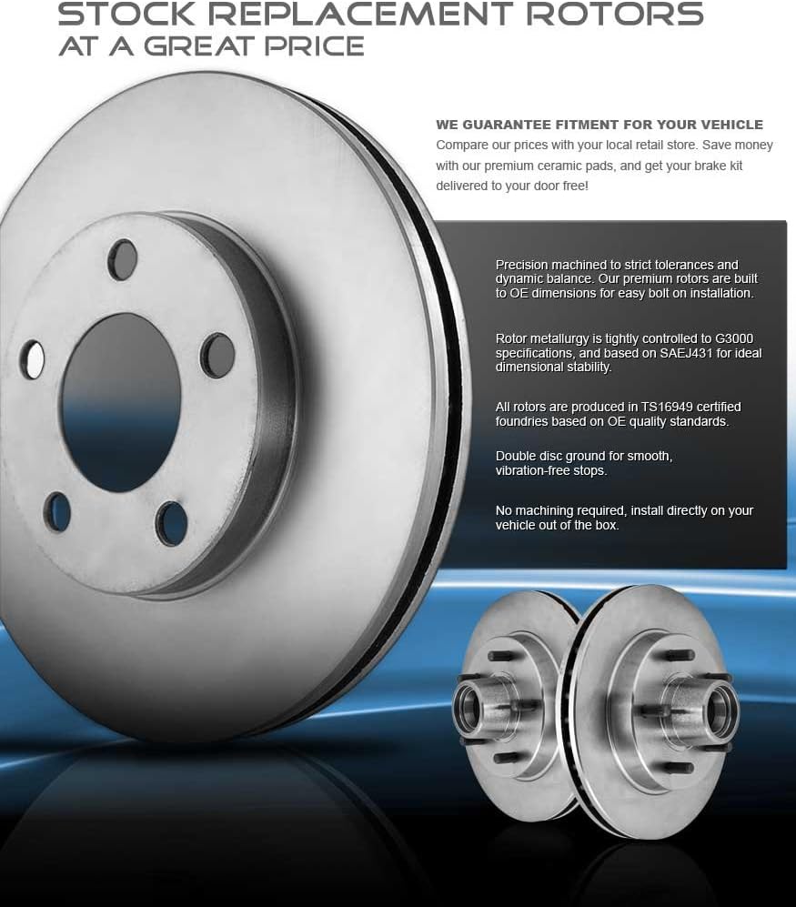 Front Brake Disc Rotors and Ceramic Brake Pads G7235
